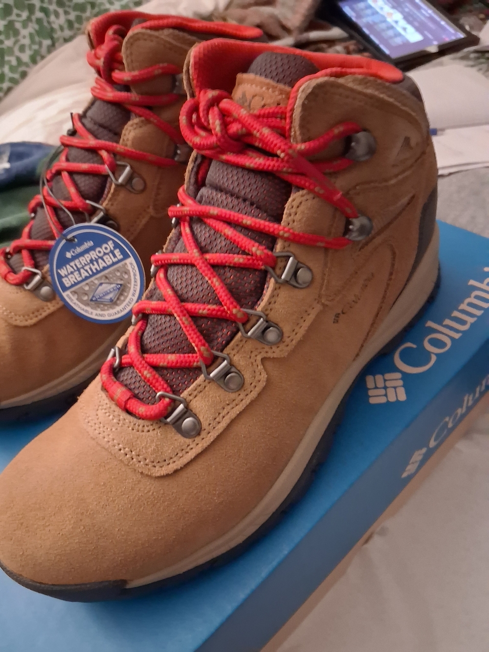 Columbia Newton Ridge Plus US Size 8.5 Women's Tan Lace-Up Waterproof Boots
